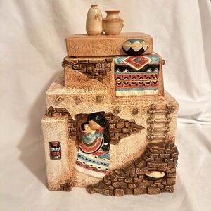 Friends of the Feather Pueblo Cookie Jar 27861 Large Ceramic Jar